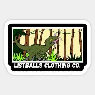 Listballs Clothing Co. Raptor Attack! Sticker